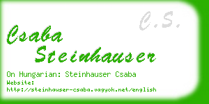 csaba steinhauser business card